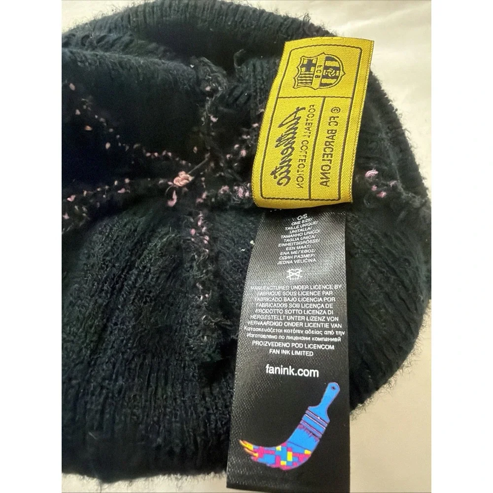 FANINK FC BARCELONA UNISEX ADULT KNIT BEANIE HAT OSFM Warm Winter Beanie Hat Cap